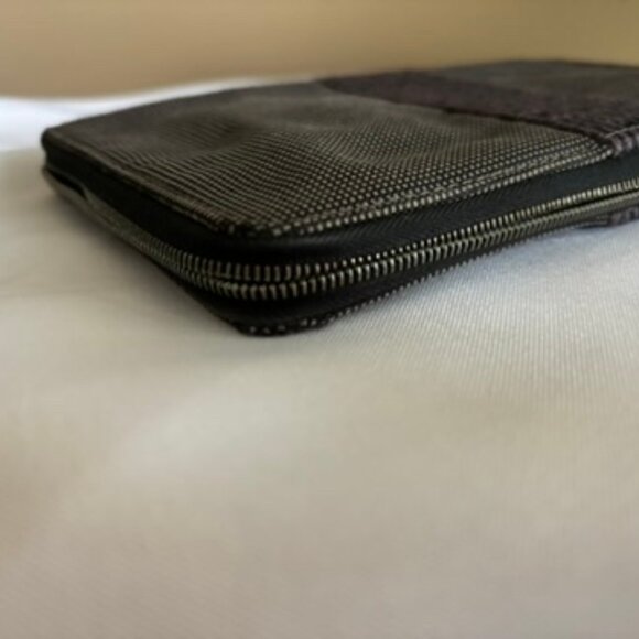 Hermes Clutch Bag Ale Line Zip Around Gray Canvas - Picture 5 of 16